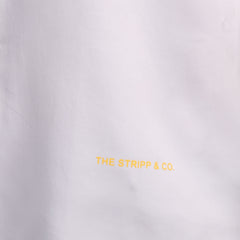 Milky White Plain Poly Satin Lycra Shirt with Copper Metal Button - Premium, Unbreakable button