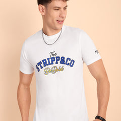 MILKY WHITE, IMPORTED COTTON BIO WASHED-FEEL SOFT CREW NECK T SHIRT