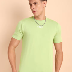 LIMEPISTACHIO, IMPORTED COTTON BIO WASHED-FEEL SOFT CREW NECK T SHIRT