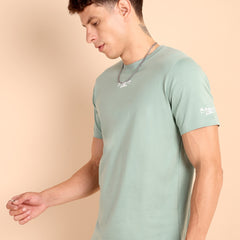 CAPER ASH GREY, IMPORTED COTTON BIO WASHED-FEEL SOFT CREW NECK T SHIRT