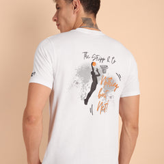 MILKY WHITE, IMPORTED COTTON BIO WASHED-FEEL SOFT CREW NECK T SHIRT