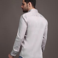 11. Poly Satin Lycra Shirt with Gold Metal Button - Premium, Unbreakable button