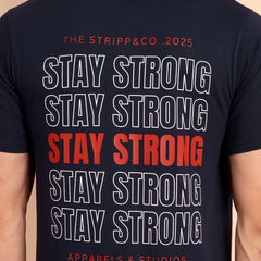 NAVY BLUE, IMPORTED COTTON BIO WASHED-FEEL SOFT CREW NECK T SHIRT