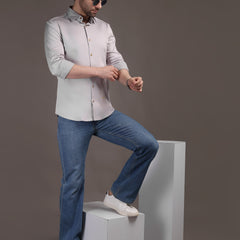 11. Poly Satin Lycra Shirt with Gold Metal Button - Premium, Unbreakable button